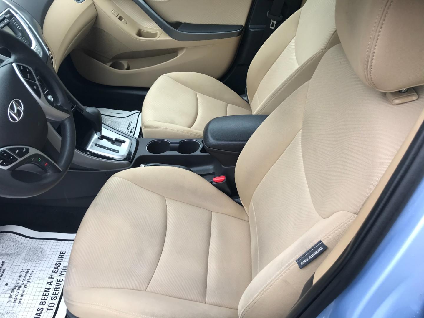 2012 Blue /Tan Hyundai Elantra GLS (KMHDH4AE0CU) with an 1.8 V4 engine, Automatic transmission, located at 577 Chester Pike, Prospect Park, PA, 19076, (610) 237-1015, 39.886154, -75.302338 - Photo#9